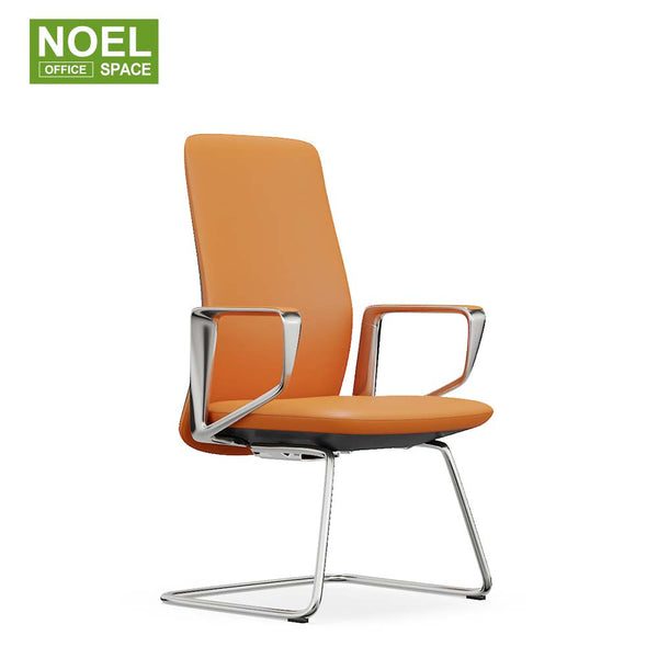 Lyra-V,fixed armrest mid back executive PU visitor chair – NOEL