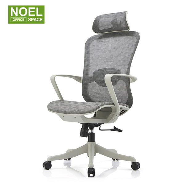 Ella-H(Grey frame),Health and comfort high back ergonomic mesh office chair