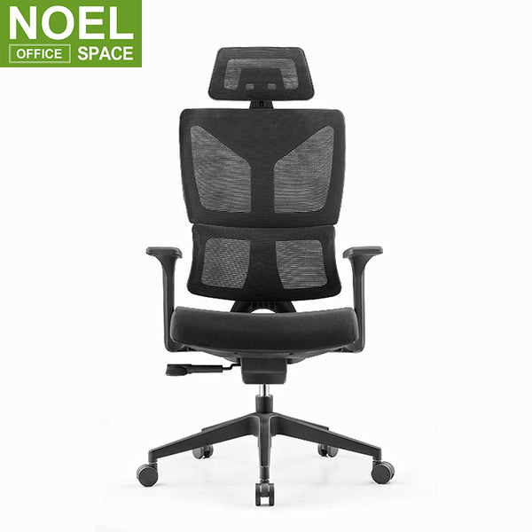 Roma-H (Fixed PP armrest), New design modern neck support executive mesh office swivel chair