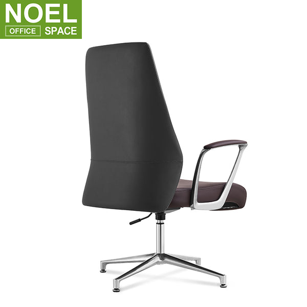 Borg-V,Luxurious synthetic leather mid back Ergonomic office swivel boss chair