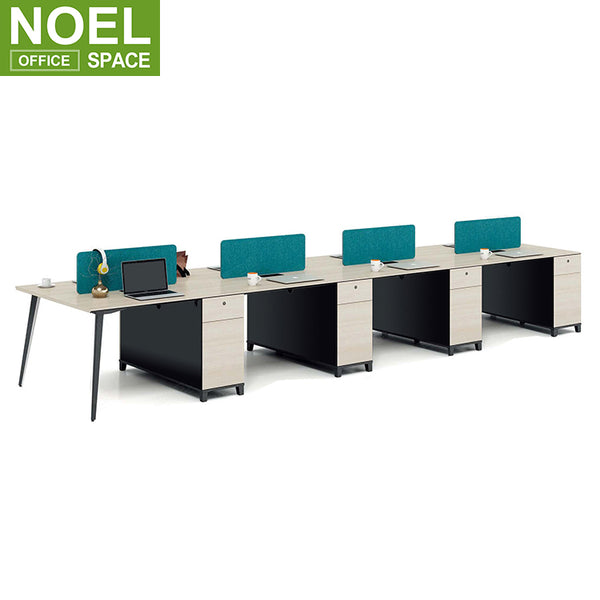 Saving space office furniture two sides face to face office modular 2 person workstation