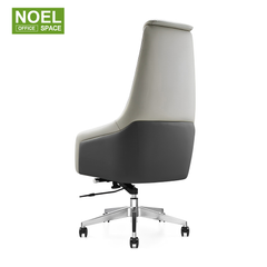 Annie-H,White simple high-end executive PU office chair