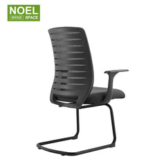 Angel-V, Black waiting chair office conference meeting chair with mid back for visitors