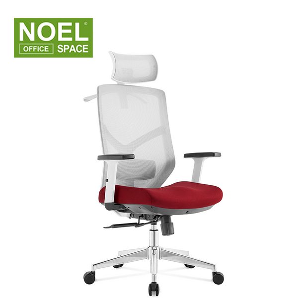 Lina-H(White frame), Manufacturer Wholesale breathable Mesh Cloth Computer Chair simple modern chair