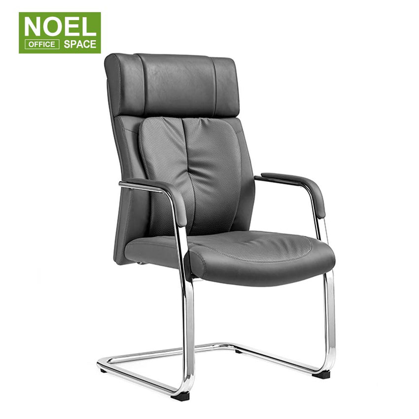 Ravi-V, Fashionable executive Mid back Pu leather chair with chrome leg staff chair