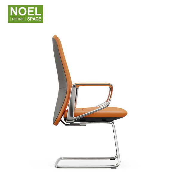 Lyra-V,fixed armrest mid back executive PU visitor chair