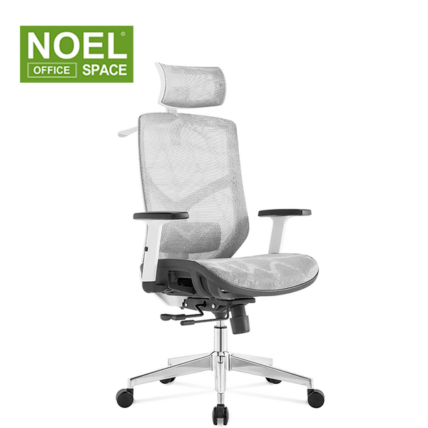 Lina-H(Full mesh,white frame)Factory Direct Sales Office Chair Ergonomics Backrest Adjustment Mesh Office Chair