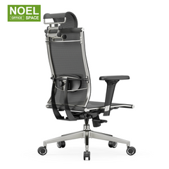 Lake-H,Three-stage headrest adjustment wirh 3D armrest fashional office chair
