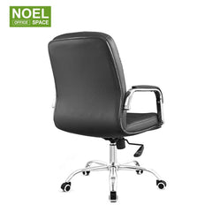 Oleg-M, Wholesale high quality metal frame PU leather mid back office chair