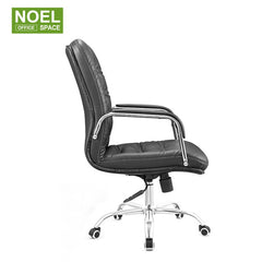 Oleg-M, Wholesale high quality metal frame PU leather mid back office chair