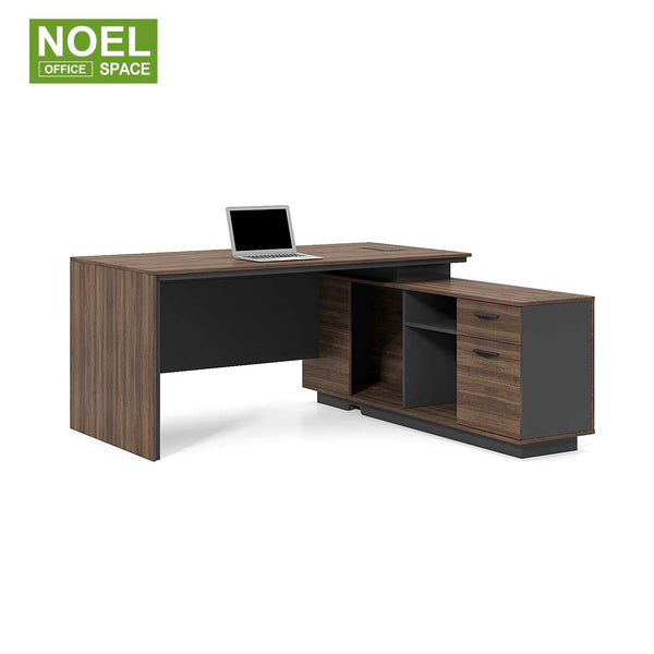 C-DD1816,classic fashion walnut wood + grey color manager office table