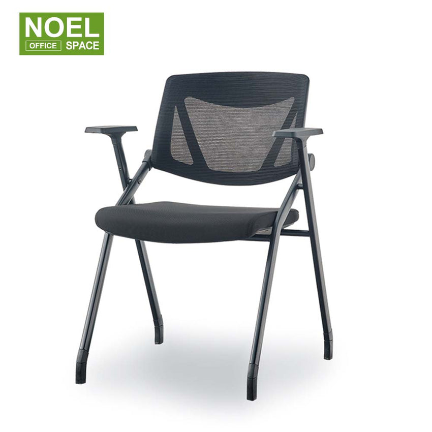 Melody(Black frame), office furniture suppliers office used Plastic fixed armrest visitor chair Cheap price