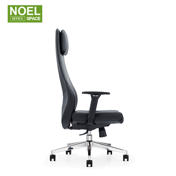 Alan-H(Black), New High-end atmospheric style design high back executive boss chair soft PU leather