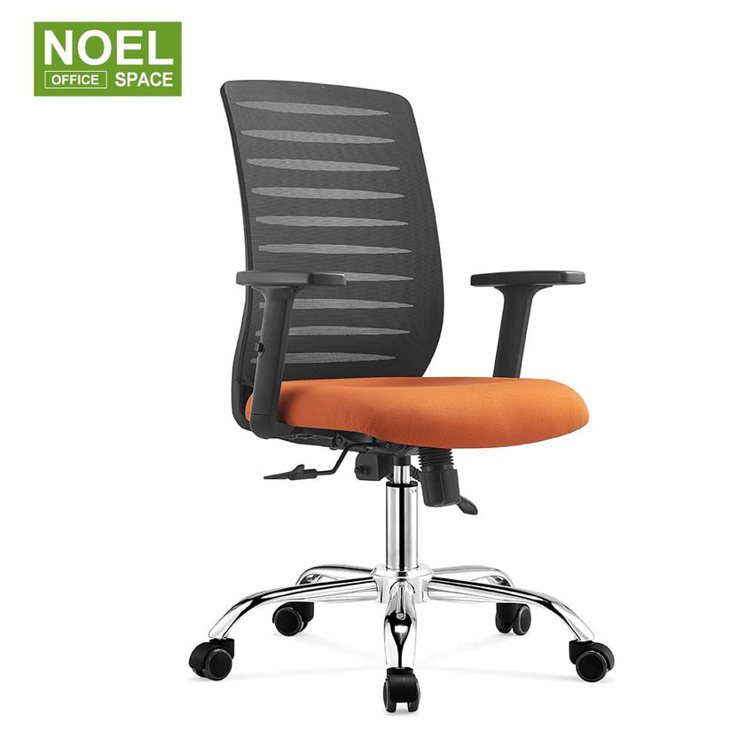 Angel-M, Office chair mesh mid back ergonomic chair orange