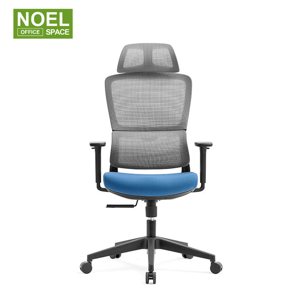 Brant(Grey+blue),New design swivel chair 2D headrest comfortable waist protection good quality.