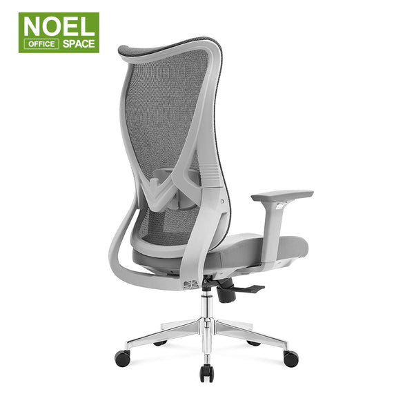 Chris-HG,Gray curved backrest fits the human body office chair
