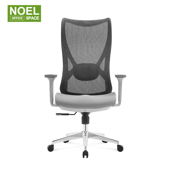 Chris-HG,Gray curved backrest fits the human body office chair