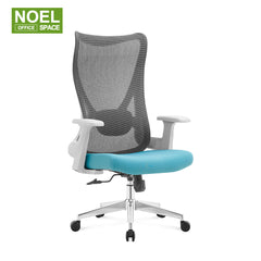 Chris-HG,Curved backrest blue color office chair