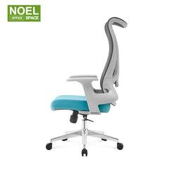 Chris-HG,Curved backrest blue color office chair