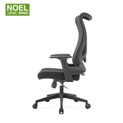 Chris-H，Fixed Black Armrest Curved backrest office chair