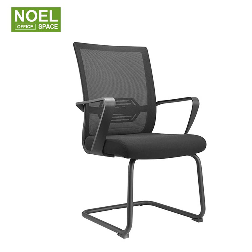 Ivy, Popular Metal Frame Middle Mesh Fabric Back Task Visitor Office Chairs For Meeting Room