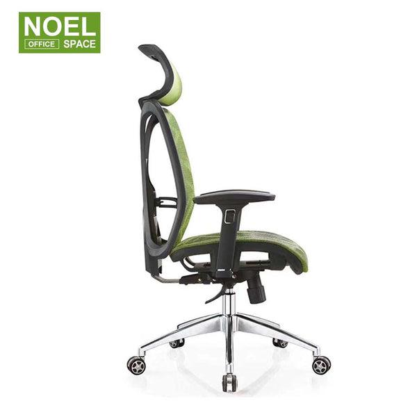 Jake-H, Black Office Chair Executive Office Chair With 3D Headrest