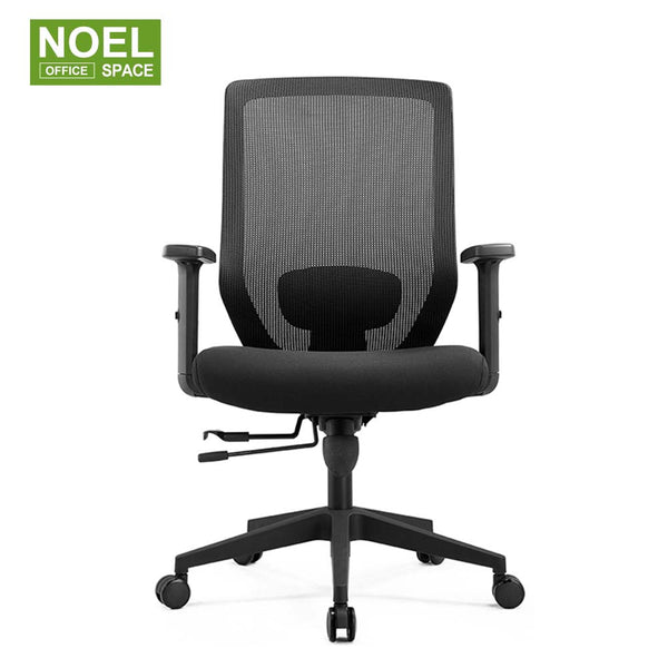 Joy-M, Strong quality factory direct mid back black ergonomic mesh office task chair with seat sliding