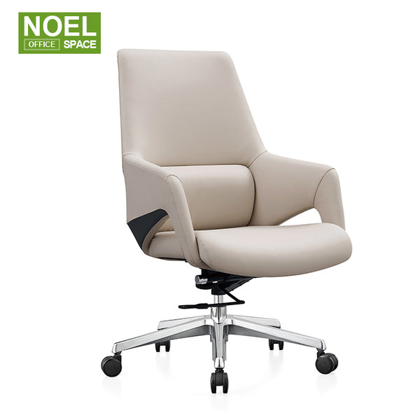 Kira-M(Beige),High Quality Executive Boss Office Chair PU Leather Luxury Chair