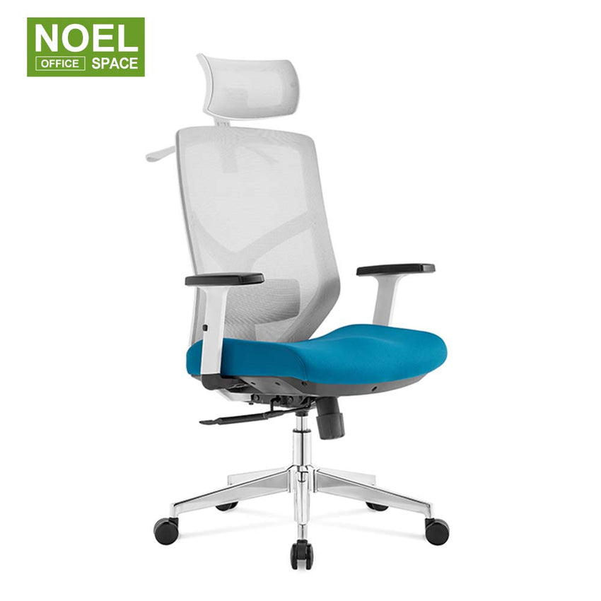 Lina-H(White frame), Manufacturer Wholesale breathable Mesh Cloth Computer Chair simple modern chair