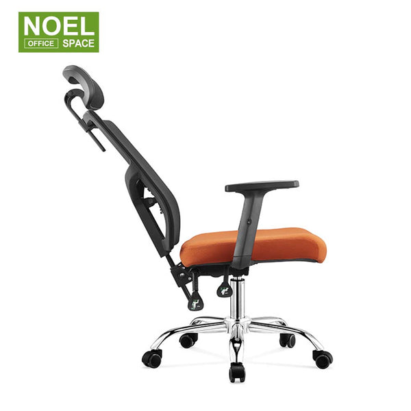 Lisa-H，high back ergonomic mesh office chair full backrest is 6CM height adjustable