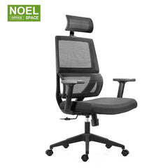Mars-H, Ergonomic Mesh High Back Executive Computer Office Chair Black with Headrest New