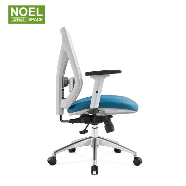 Mike-H/M (Grey nylon), Comfortable Swivel Style Office Ergonomic Chair Mesh PU Office Chair