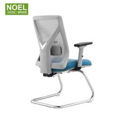 Mike-V (Grey nylon), Mid back conference chair Grey +  blue