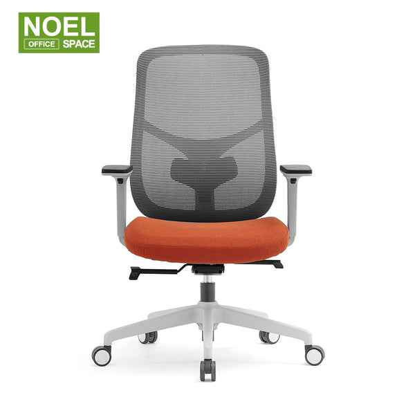 Moda-MG，New design orange color ergonomic mesh office chair