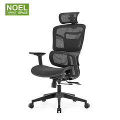 Opal-H,High-end atmospheric black classic high back mesh office chair with 3D headrest