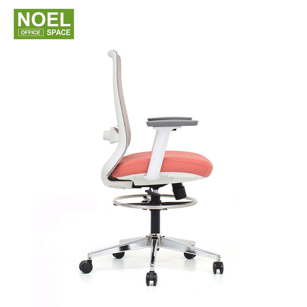 Pro-MW/M (Foot ring),Classic design mid back mesh office chair with foot ring
