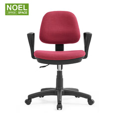 Reba,simple fabric fixed PP armrest computer chair