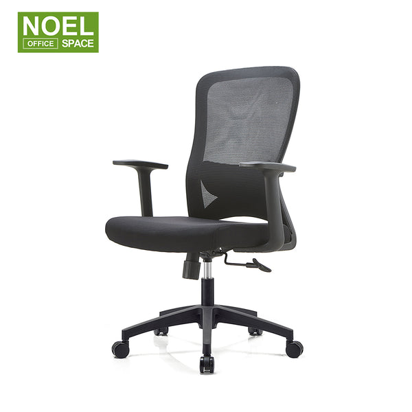 Sammy-M(Black frame）,mid back mesh office chair. – NOEL FURNITURE