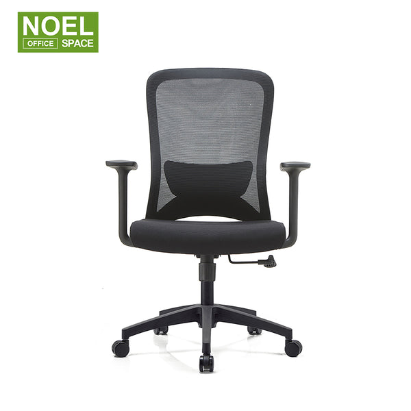 Sammy-M(Black frame）,mid back mesh office chair.