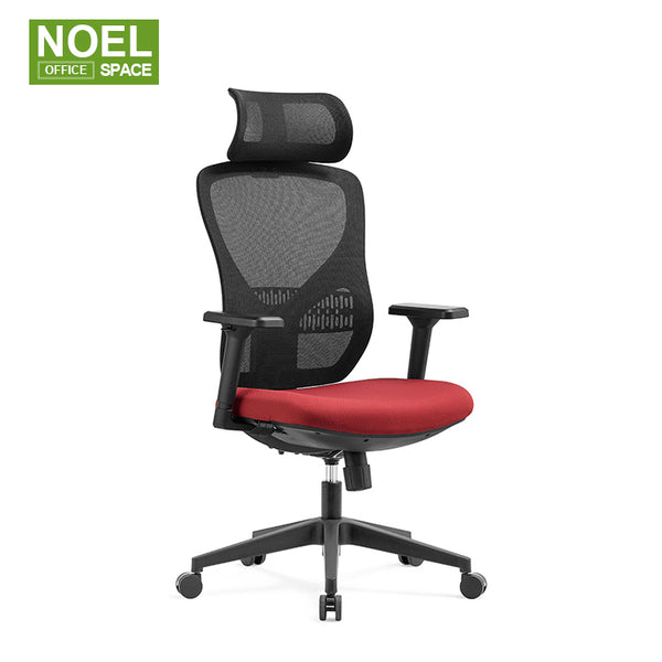 High Back Super Mesh Office Chair with Black Fabric Seat , #FF-0024-14 -  H2O Furniture