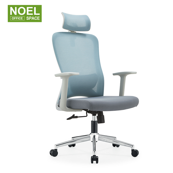 Sammy-H(Grey frame),2D headrest height adj. lumbar support office chai ...