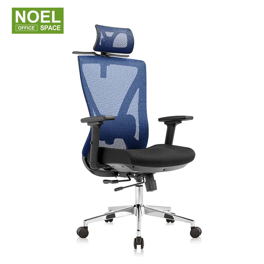 Oka-H plus（Blue）/M, Factory Direct Sales Office Lift Chair Ergonomics Backrest Adjustment Lift Rotating Portable Office Chair