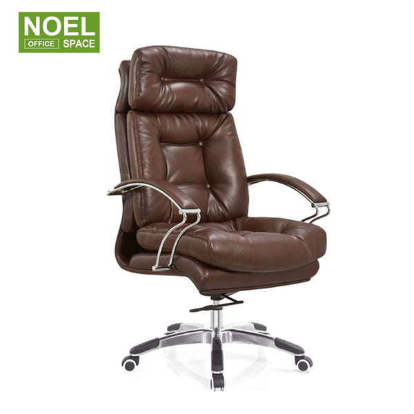 Otis-H, Executive Office Chair with Lumbar Support Arms Executive Judge Task chair Rolling Swivel PU Leather Chair