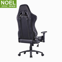 Elite, Swivel Leather Office Chair,Lumbar Support and Headrest,Racing Style High-back Gaming Chair