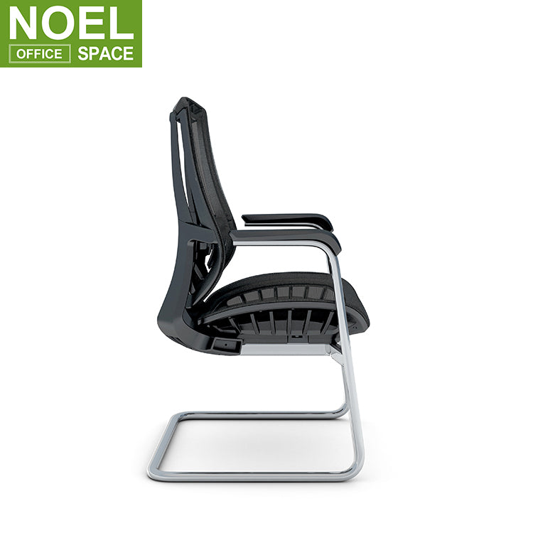 Flex-V (Black nylon), Custom Flex nylon high back mesh visitor chair mesh bottom office chair