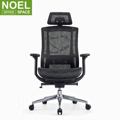 Flex-H (Black nylon), Executive Mesh Chair Adjustable Armrest Boss Office Swivel Chair