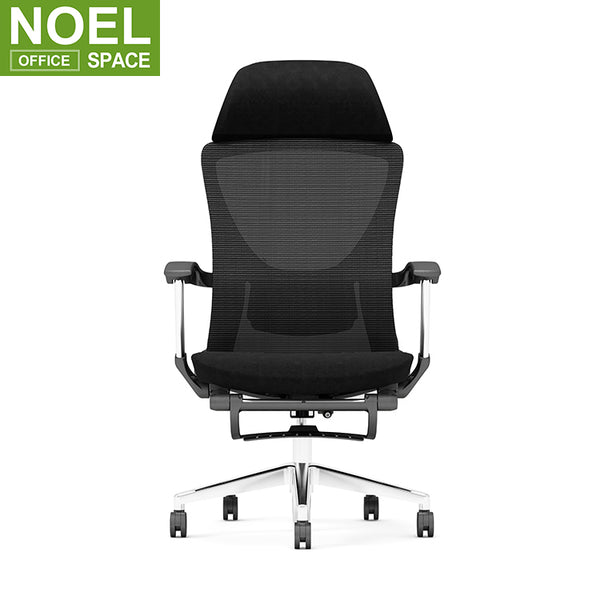Noll-H (Fabric), Ergonomic Seat Height Adjustable Modern Style High Back Mesh Office Chair