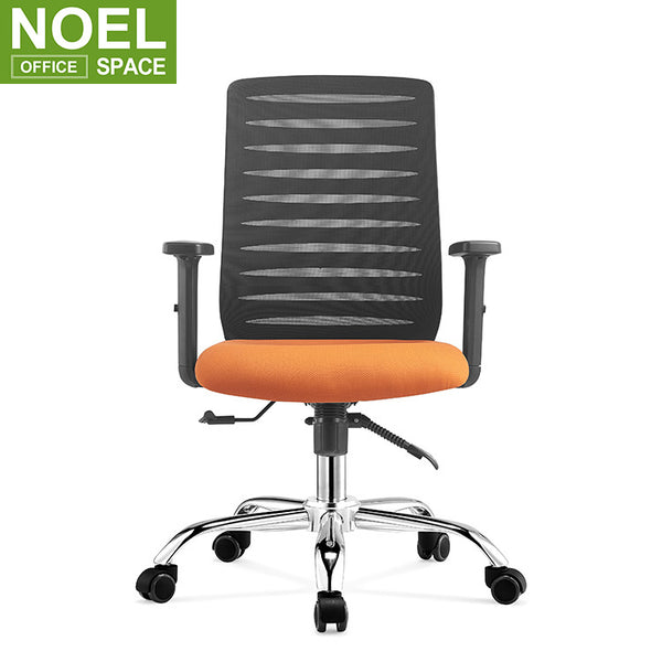 Angel-M, Office chair mesh mid back ergonomic chair orange