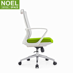 Kas-M (White), High quality mid-back office chair ergonomic office mesh chair