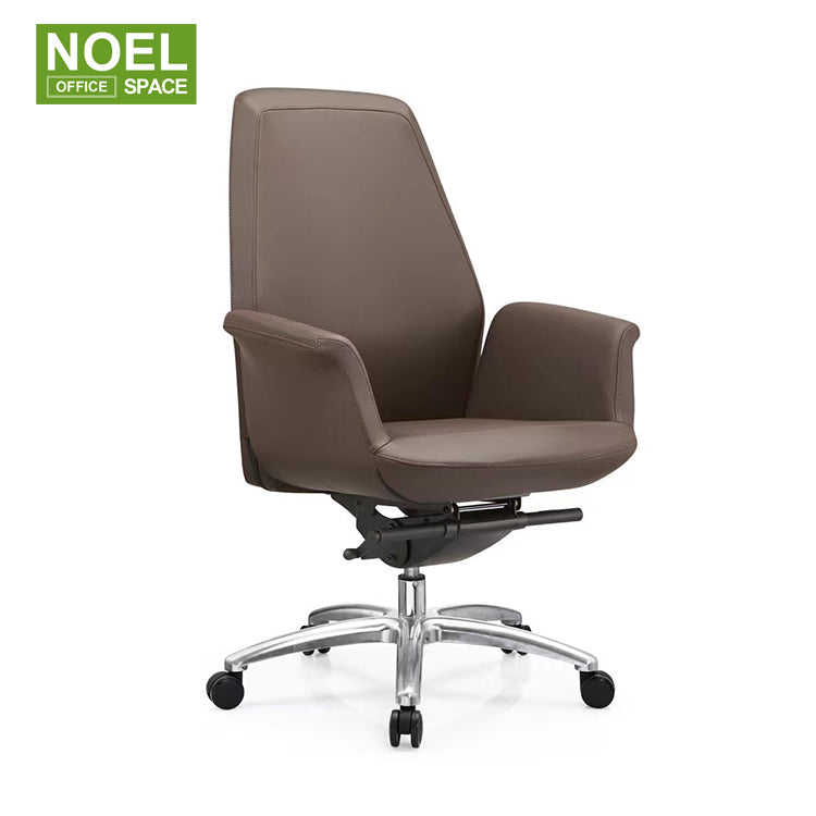 Callie-M (Brown), Mid back executive PU office chair Factory Wholesale Design Comfortable For Conference Room